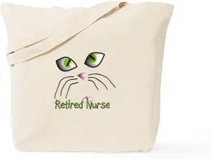 CafePress Retired Nurse Tote Bag Natural Canvas Tote Bag, Reusable Shopping Bag