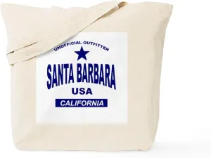 CafePress Santa Barbara Tote Bag Natural Canvas Tote Bag, Reusable Shopping Bag