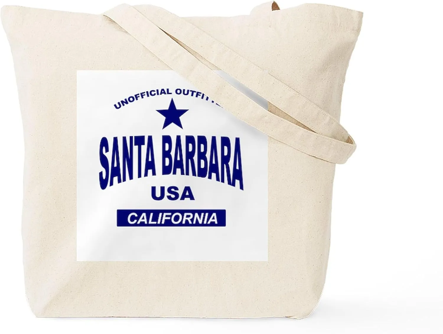 CafePress Santa Barbara Tote Bag Natural Canvas Tote Bag, Reusable Shopping Bag