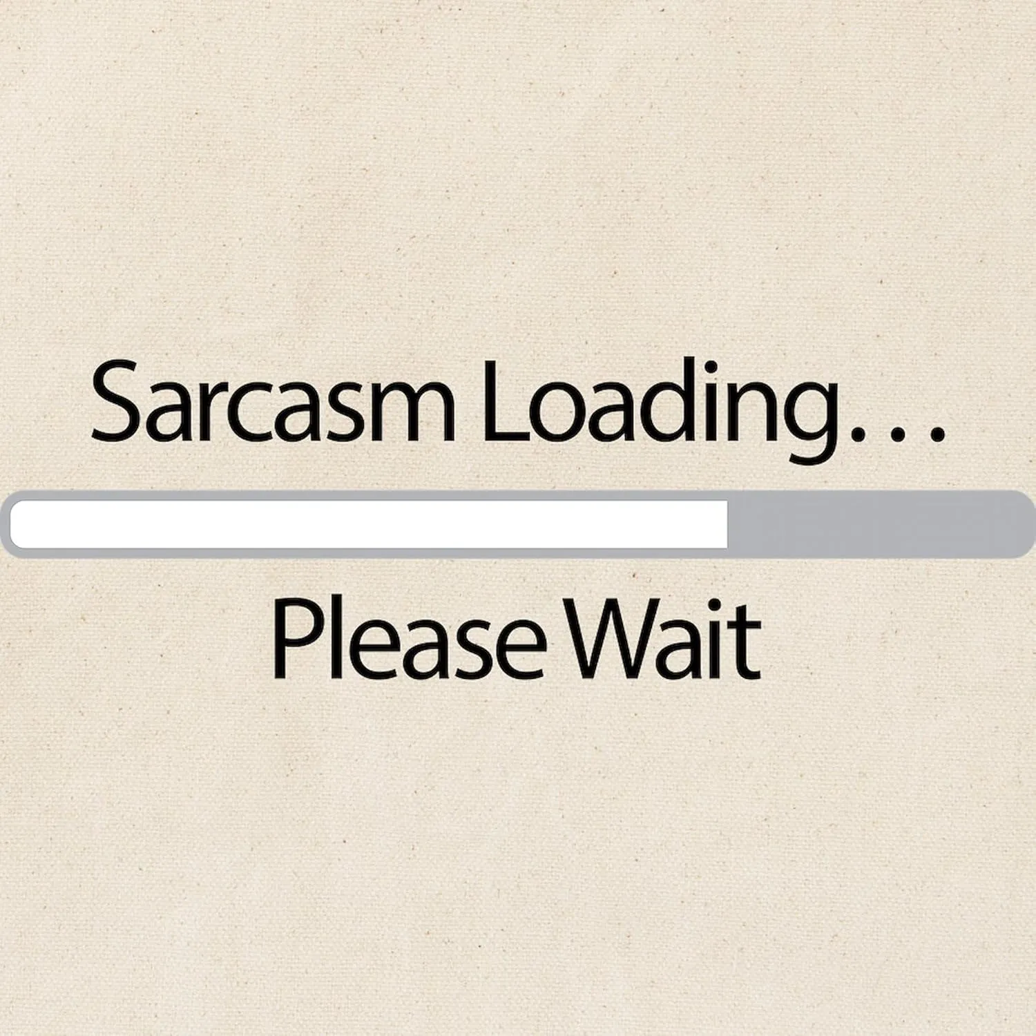 CafePress Sarcasm Loading Please Wait Tote Bag Natural Canvas Tote Bag, Reusable Shopping Bag