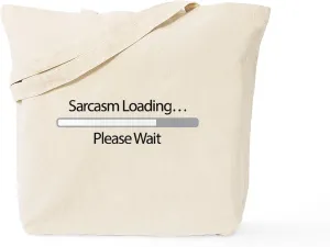 CafePress Sarcasm Loading Please Wait Tote Bag Natural Canvas Tote Bag, Reusable Shopping Bag