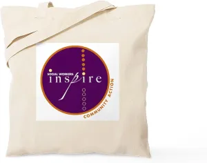 CafePress Social Workers Inspire Tote Bag Natural Canvas Tote Bag, Reusable Shopping Bag