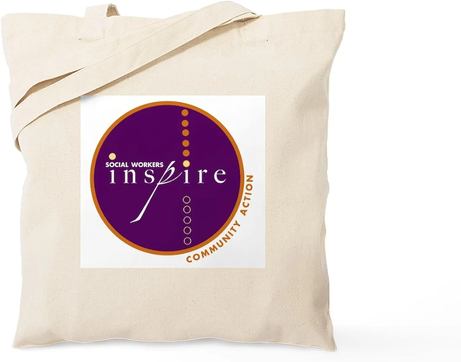 CafePress Social Workers Inspire Tote Bag Natural Canvas Tote Bag, Reusable Shopping Bag