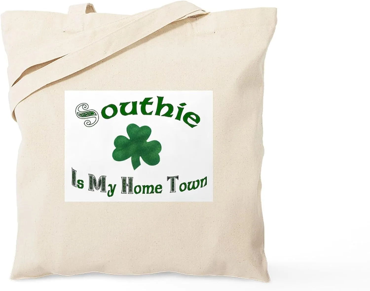 CafePress Southie Tote Bag Natural Canvas Tote Bag, Reusable Shopping Bag