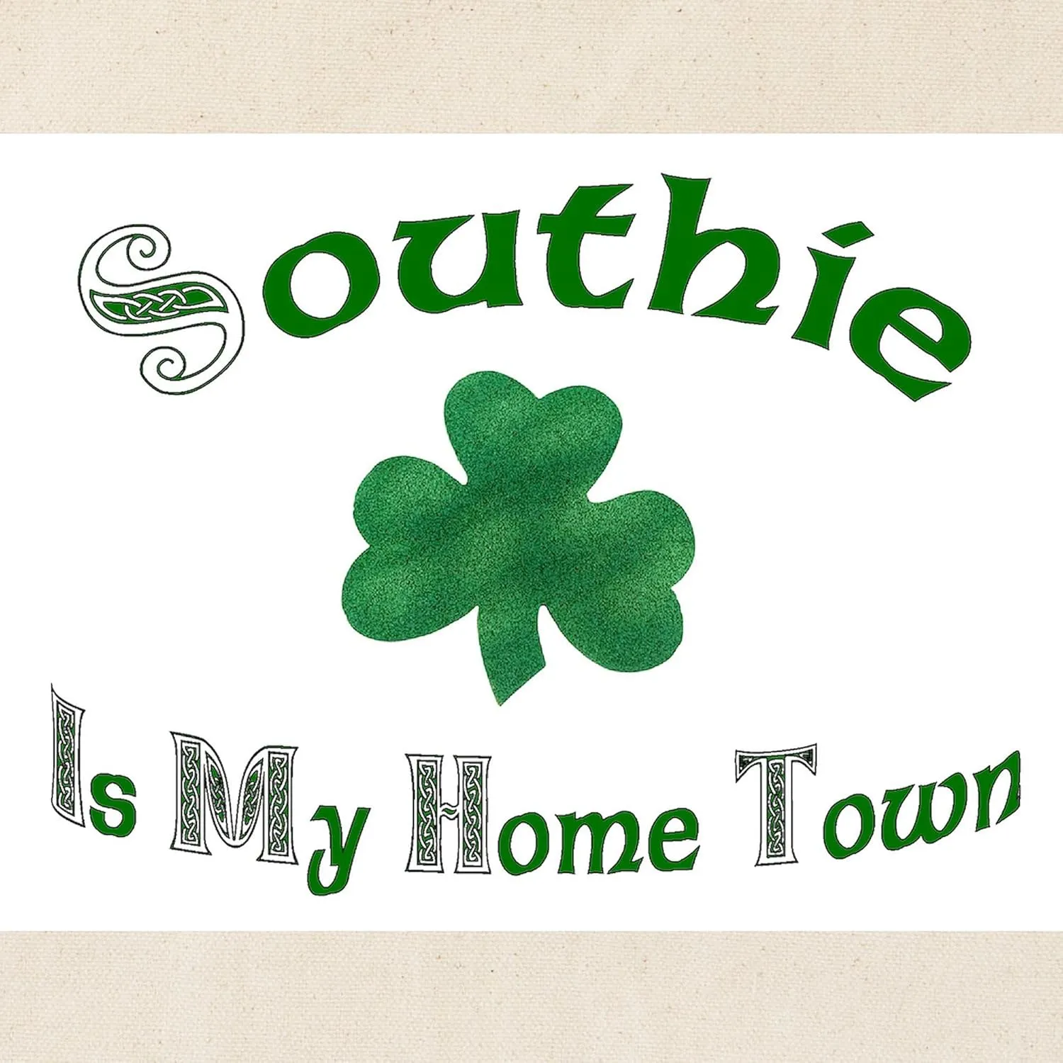CafePress Southie Tote Bag Natural Canvas Tote Bag, Reusable Shopping Bag