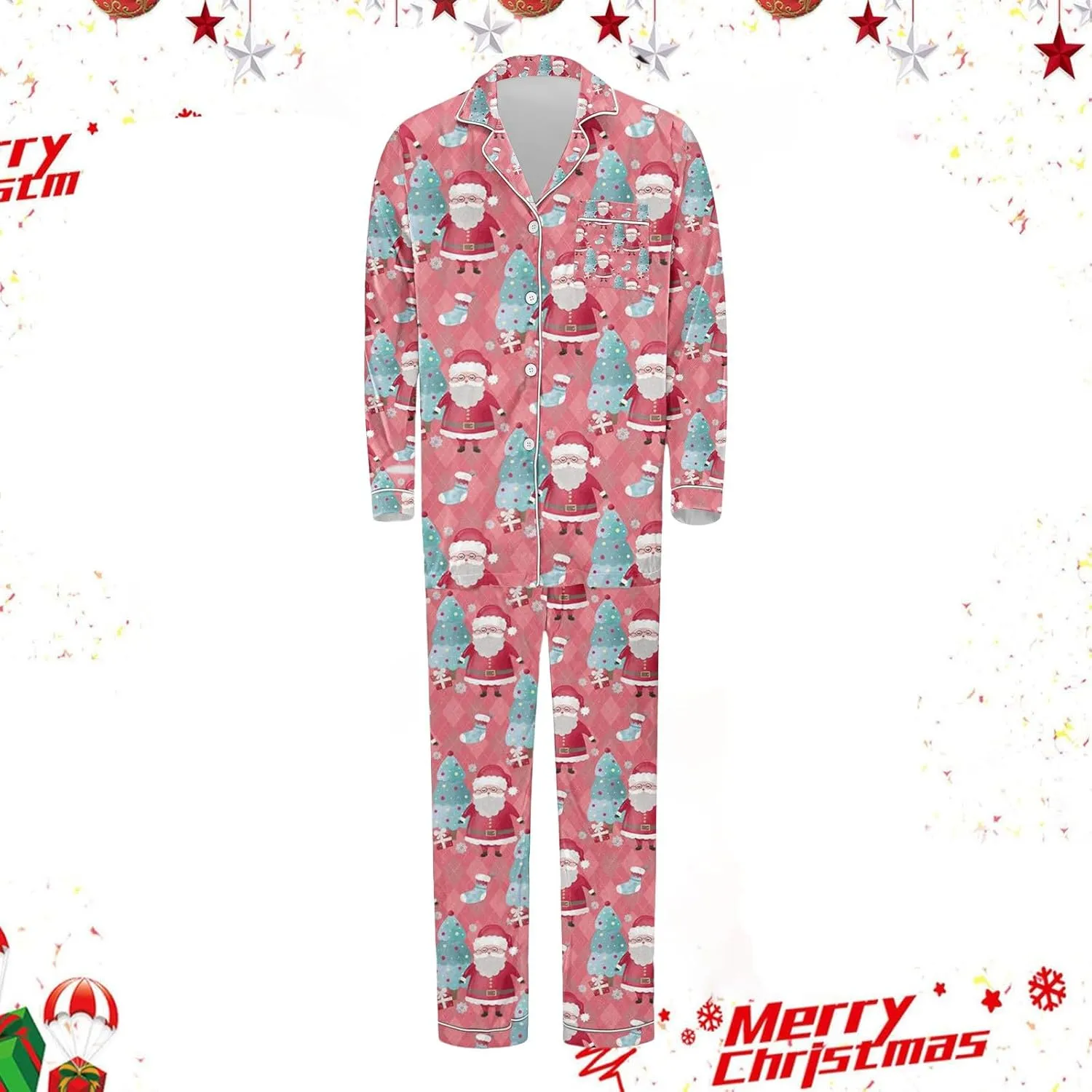 Christmas Family Pajamas Holiday Dad Family Matching Christmas Pajamas Set 2024 Family Organic Cotton for Family