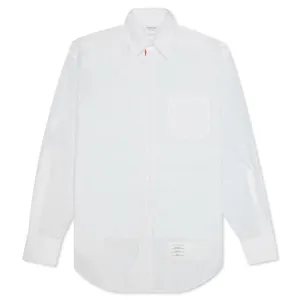 Classic L/S Button Down Shirt W/ GG Placket - White