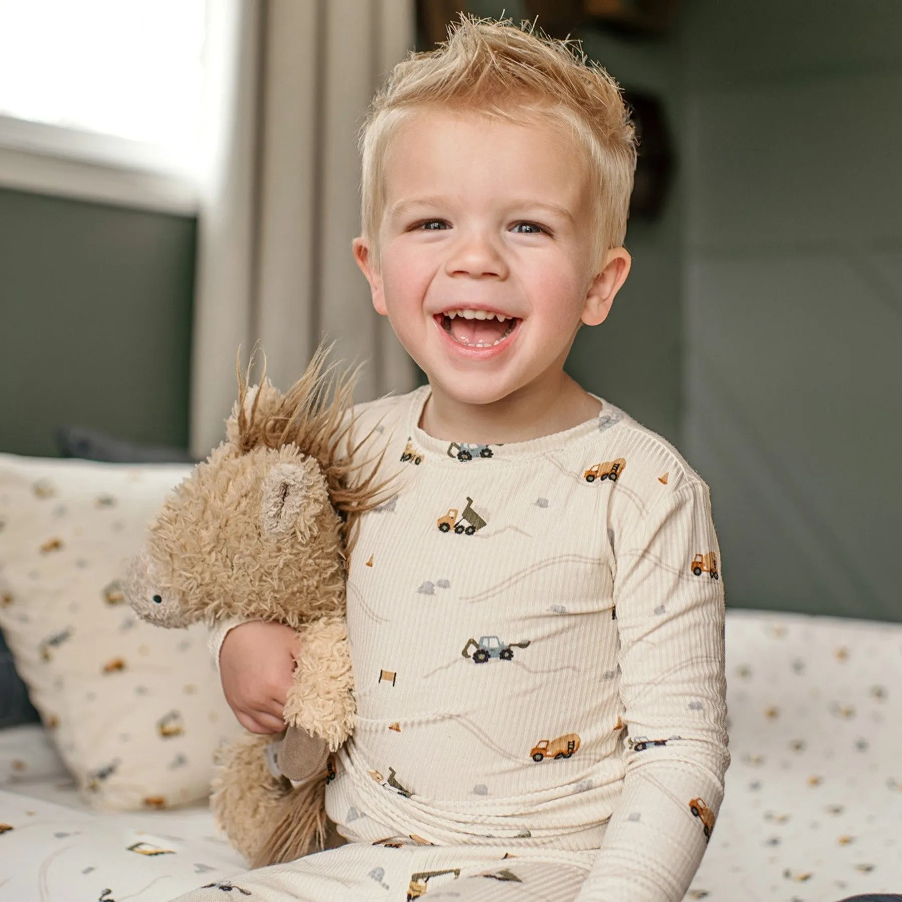Construction Small Ribbed Two-Piece Set