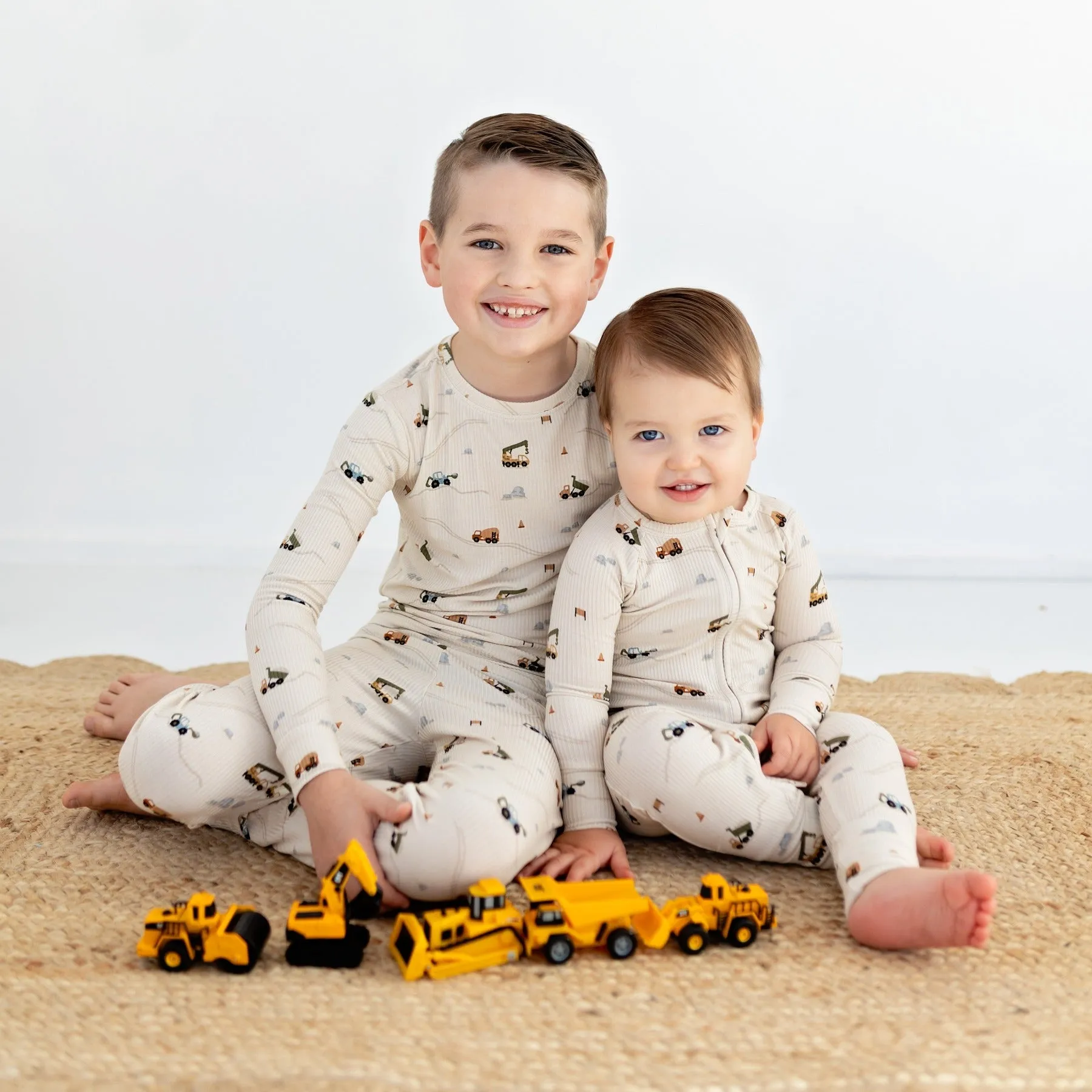Construction Small Ribbed Two-Piece Set
