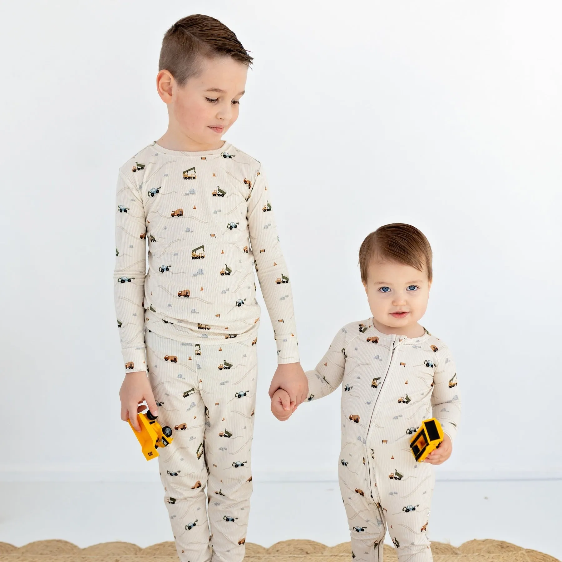 Construction Small Ribbed Two-Piece Set