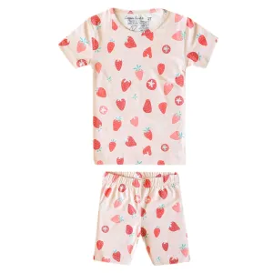 Copper Pearl 2 Piece Short Sleeve Pajamas Strawberry