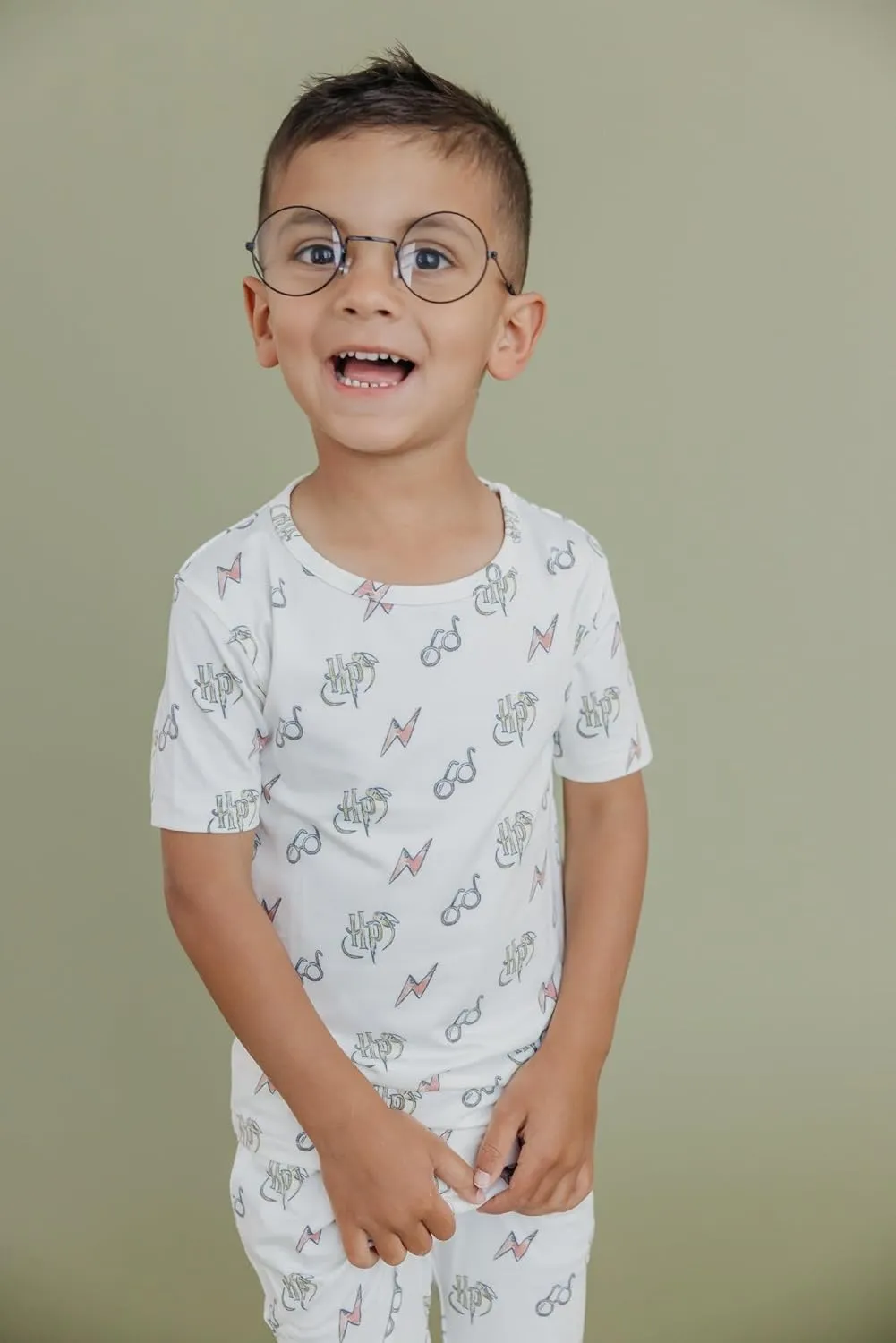 Copper Pearl Two Piece Short Sleeve Toddler Pajamas PJ Sets for Boys and Girls - Adorable Pattern Summer Pajamas Shorts to Keep Cool While Sleeping, Size 12 Months to 5T - Harry Potter
