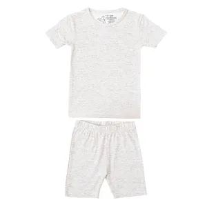 Copper Pearl Two Piece Short Sleeve Toddler Pajamas PJ Sets for Boys and Girls - Adorable Pattern Summer Pajamas Shorts to Keep Cool While Sleeping, Size 12 Months to 5T - Oat