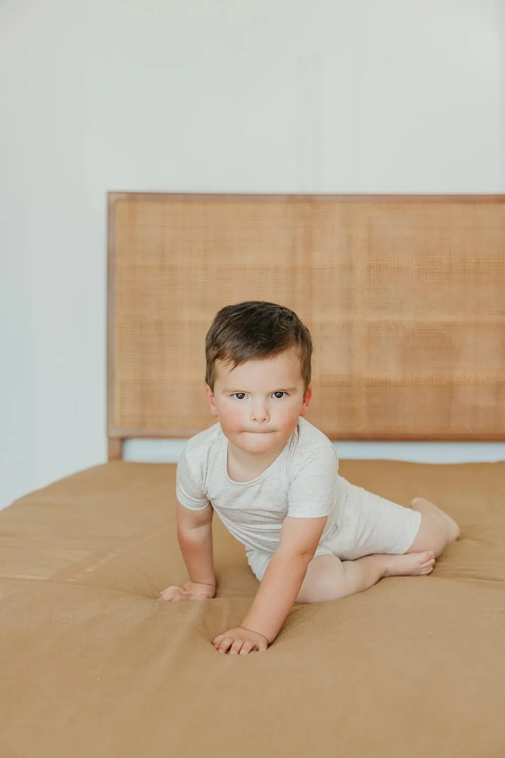 Copper Pearl Two Piece Short Sleeve Toddler Pajamas PJ Sets for Boys and Girls - Adorable Pattern Summer Pajamas Shorts to Keep Cool While Sleeping, Size 12 Months to 5T - Oat