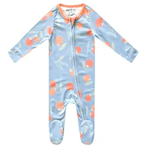 Copper Pearl Zip-Up Footie Baby Pajamas: Ultra-Soft Boys & Girls Pajamas, Premium Knit Fabric in Stylish Prints, Tag-Free with Two-Way Zipper, Sized Newborn to 24 Months, Clementine