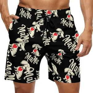 Dachshund Mom Men's Swim Trunks Quick Dry Board Shorts Breathable Summer Beach Shorts Bathing Suits