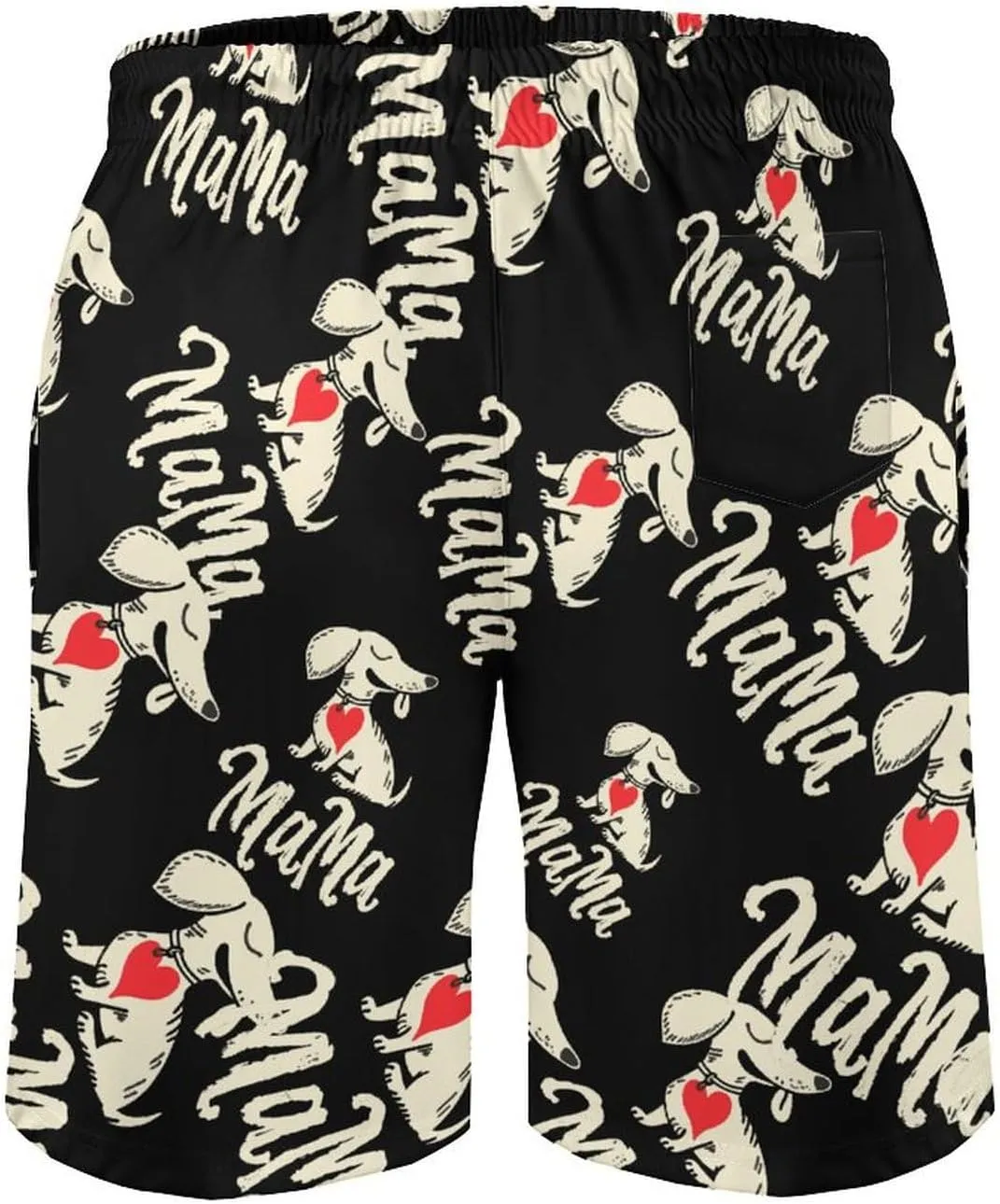 Dachshund Mom Men's Swim Trunks Quick Dry Board Shorts Breathable Summer Beach Shorts Bathing Suits