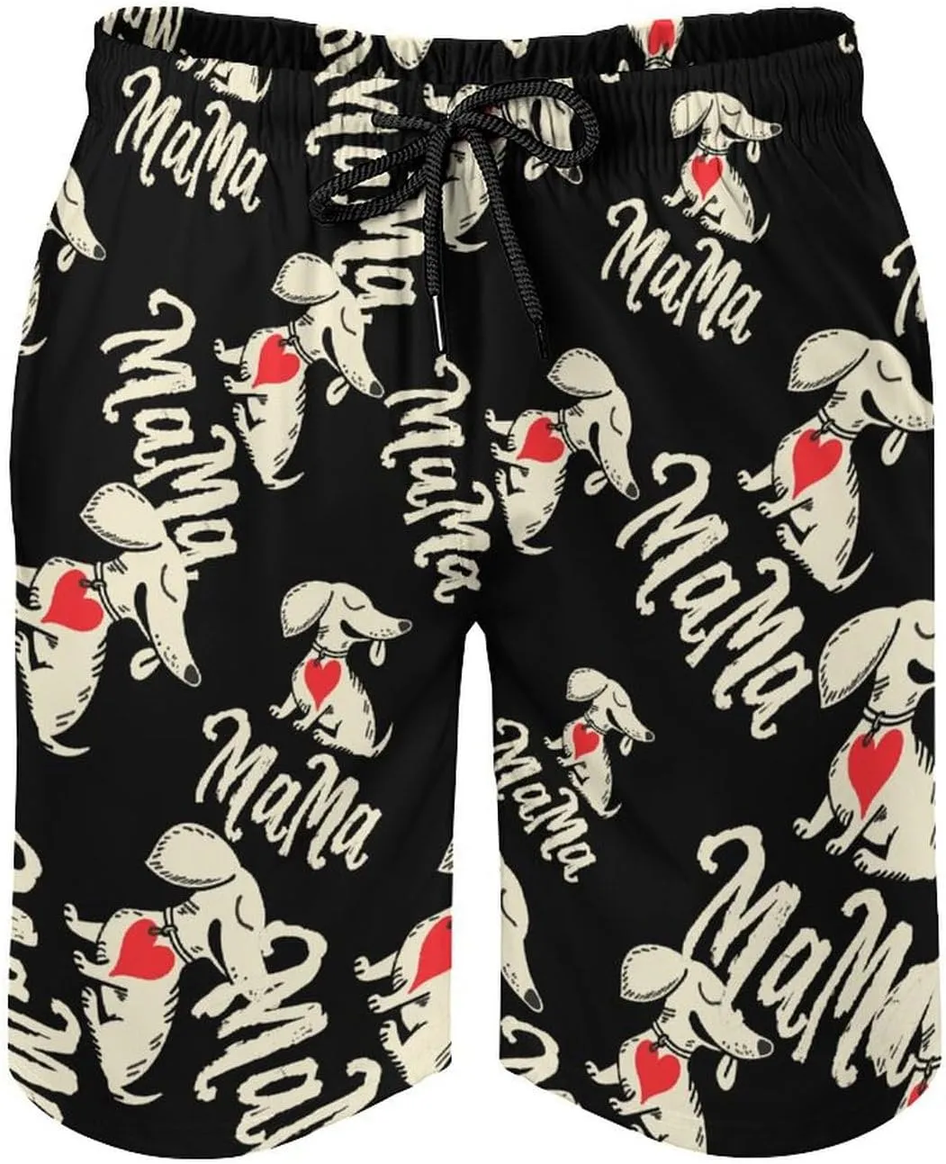 Dachshund Mom Men's Swim Trunks Quick Dry Board Shorts Breathable Summer Beach Shorts Bathing Suits