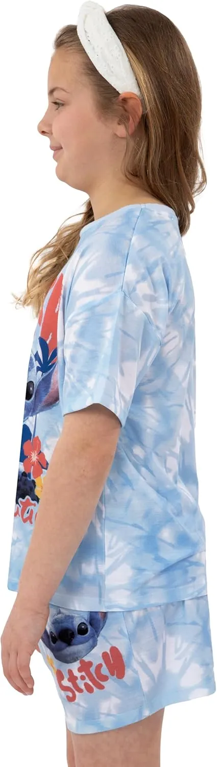 Disney Lilo And Stitch Pajamas, Short Sleeve Girls Pajamas, Stitch Girls Pjs, Pajama Set
