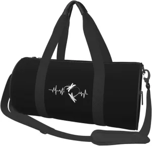 Dragonfly Heartbeat Convertible Garment Bag with Shoulder Strap, Carry on Garment Duffel Bag for Men Women - Rolling Foldable for Travel Luggage Bags (Black)