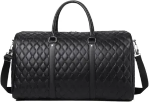 Duffel Bag Garment Duffle Bags for Travel Large PU Leather Convertible Carry On Weekender Bag for Women Overnight Bag Travel (Color : B, Size : 48 * 27 * 29cm)