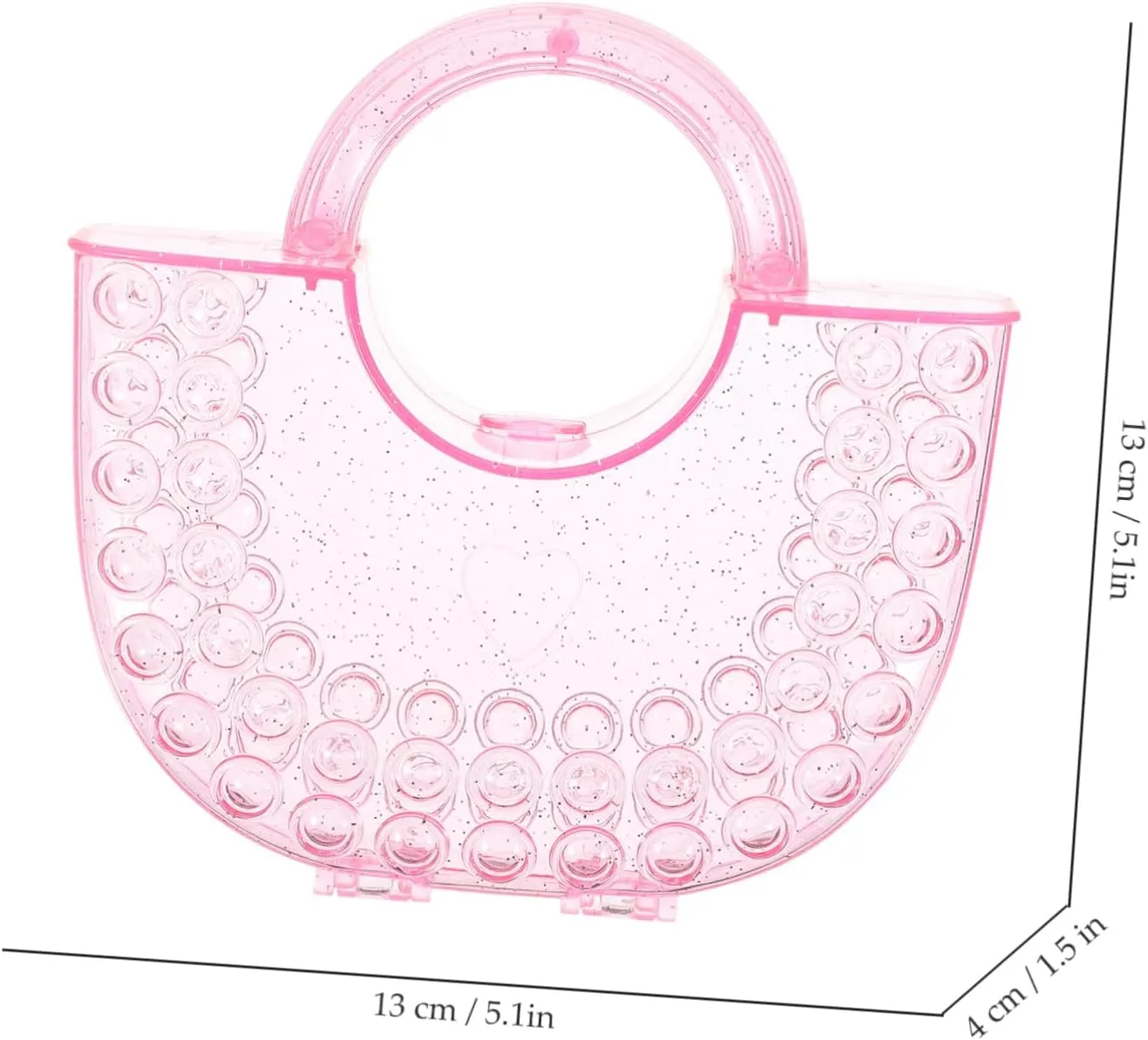 ERINGOGO Lovely Handbag Diy Adorable Plastic Diy Handbag Change Purse Fashionable Pink Bag