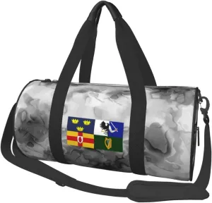 F.C. Ireland Four Provinces Flag Convertible Garment Bag with Shoulder Strap, Carry on Garment Duffel Bag for Men Women - Rolling Foldable for Travel Luggage Bags (Black)