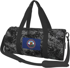 Flag of The Chickasaw Nation Convertible Garment Bag with Shoulder Strap, Carry on Garment Duffel Bag for Men Women - Rolling Foldable for Travel Luggage Bags (Black)