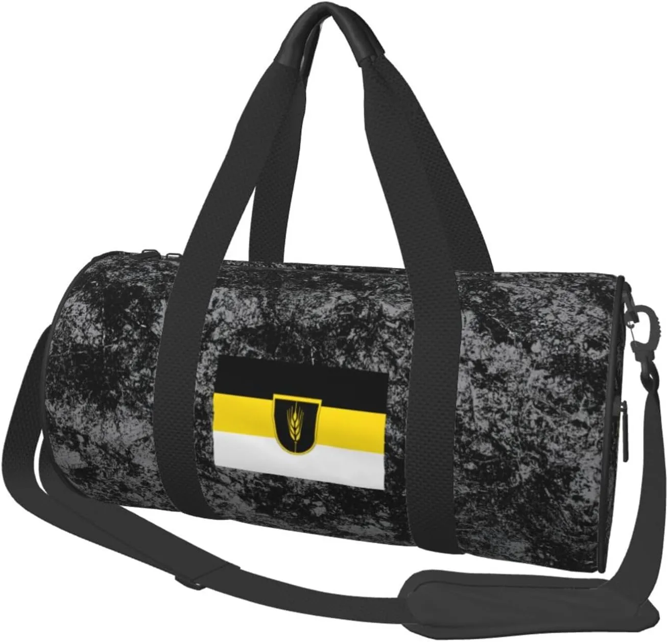 Flag Of Volga Germans Convertible Garment Bag with Shoulder Strap, Carry on Garment Duffel Bag for Men Women - Rolling Foldable for Travel Luggage Bags (Black)