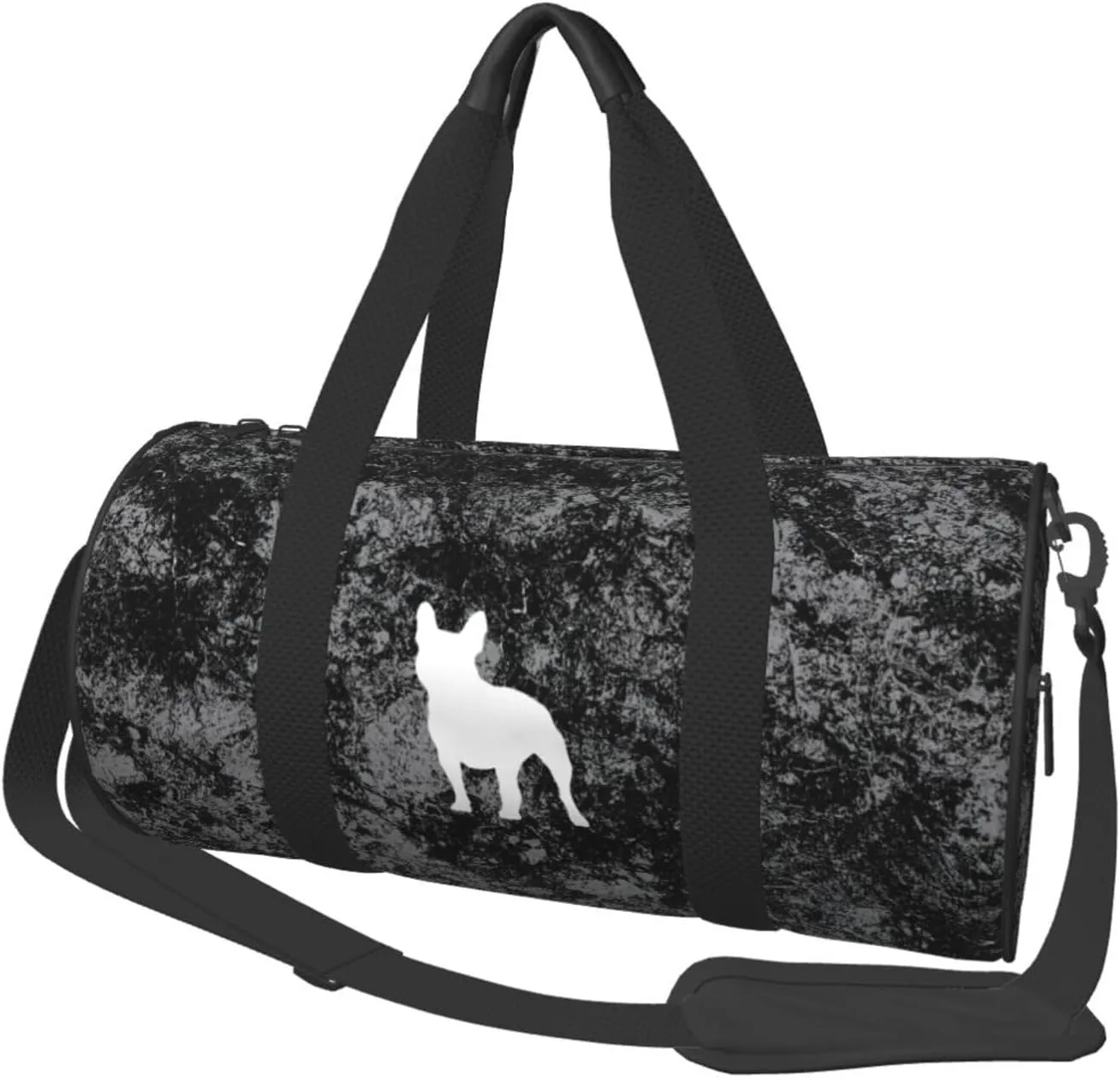 French Bulldogs Convertible Garment Bag with Shoulder Strap, Carry on Garment Duffel Bag for Men Women - Rolling Foldable for Travel Luggage Bags (Black)
