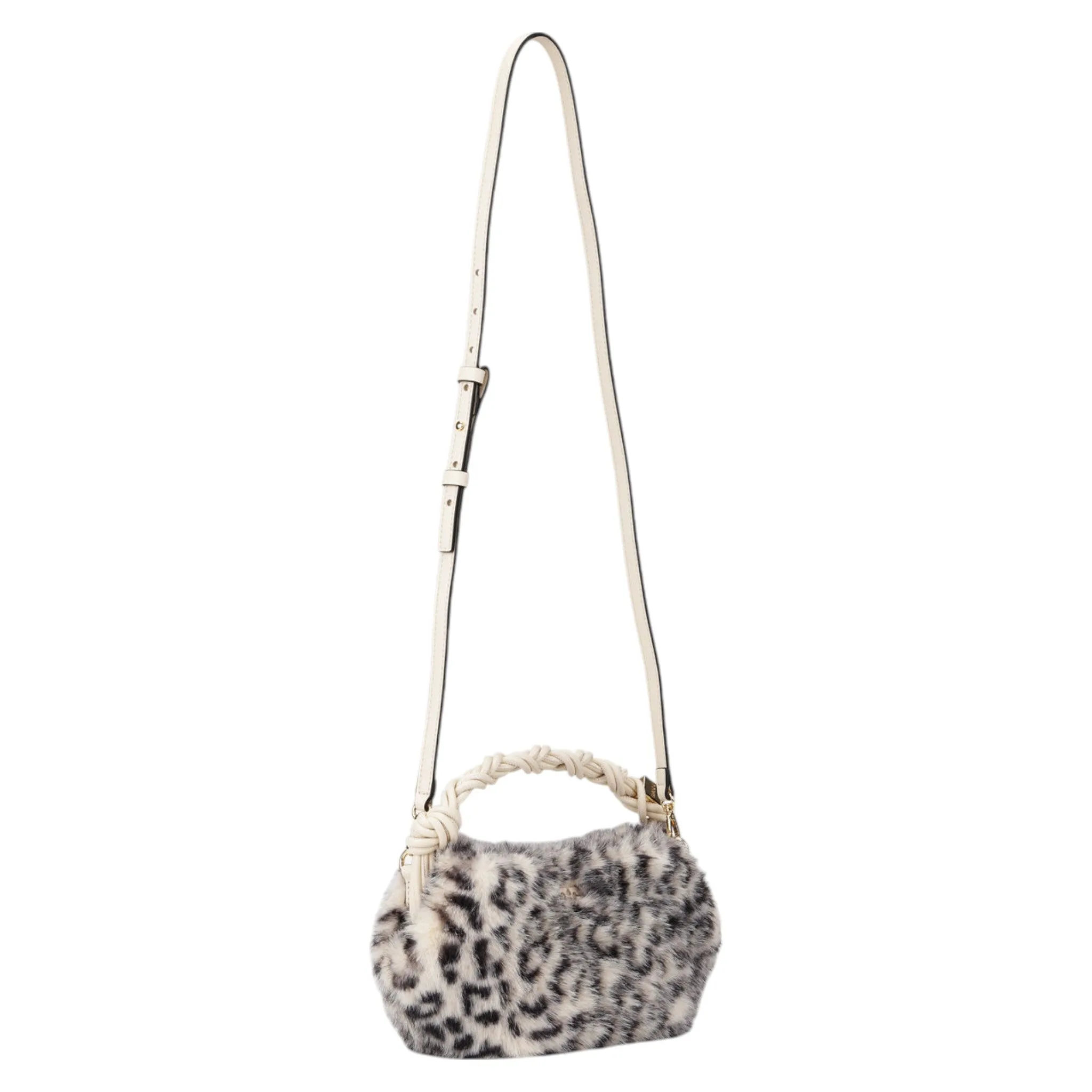 GANNI BOU BAG MINI FUR PRINT / LEOPARD