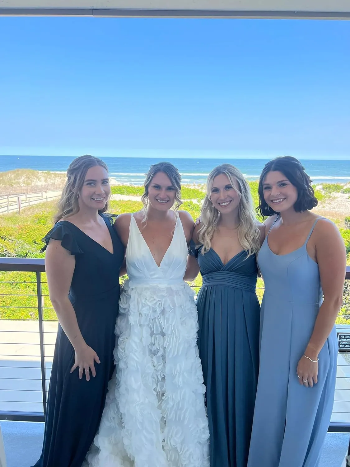 GDJDIFK Off Shoulder Bridesmaid Dresses - V Neck Chiffon Wedding Guest Dress with Slit Pleated Ball Gown