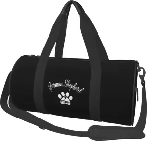 German Shepherd Dog Mom Paw Convertible Garment Bag with Shoulder Strap, Carry on Garment Duffel Bag for Men Women - Rolling Foldable for Travel Luggage Bags (Black)