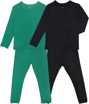 GUISBY Rayon made from Bamboo Pajamas Sets, Kids Toddler Boys Girls Daily Snug Fit Sleepwear Set