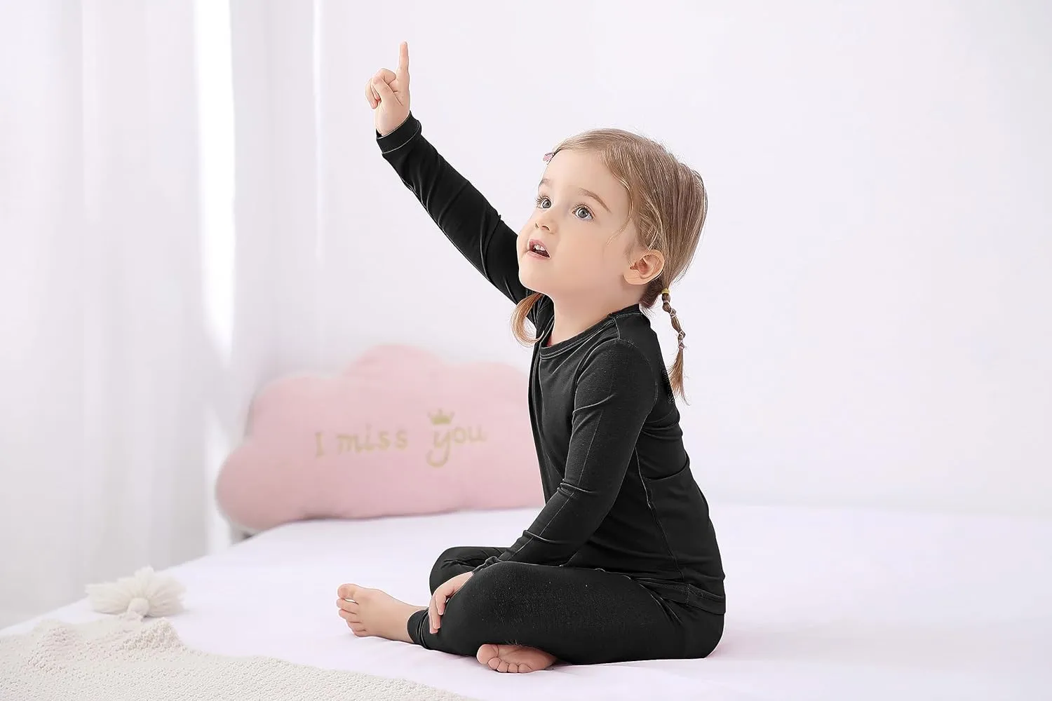 GUISBY Rayon made from Bamboo Pajamas Sets, Kids Toddler Boys Girls Daily Snug Fit Sleepwear Set
