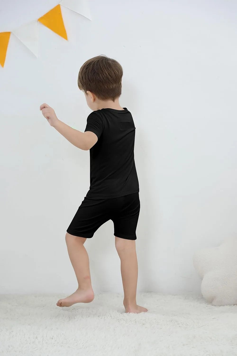 GUISBY Rayon of Bamboo Baby Toddler Kids Girls Boys Soft Short Pjs Cool Summer Pajamas 2pcs Sets