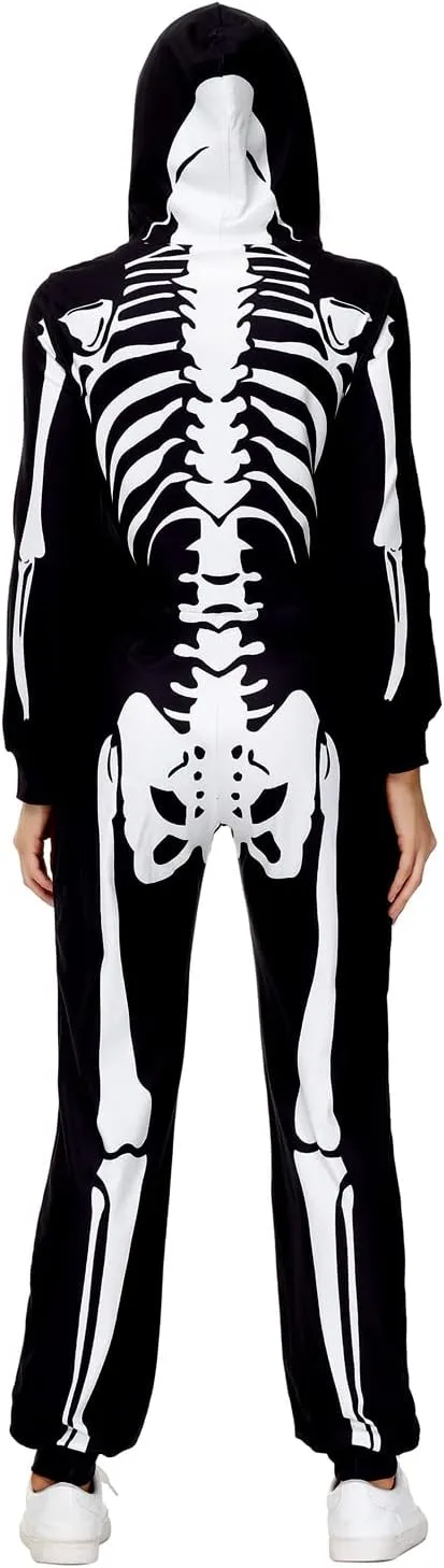 Halloween Family Pajamas Matching Sets Halloween Print Sleepwear Hooded Zip Up Pajama for Men, Women