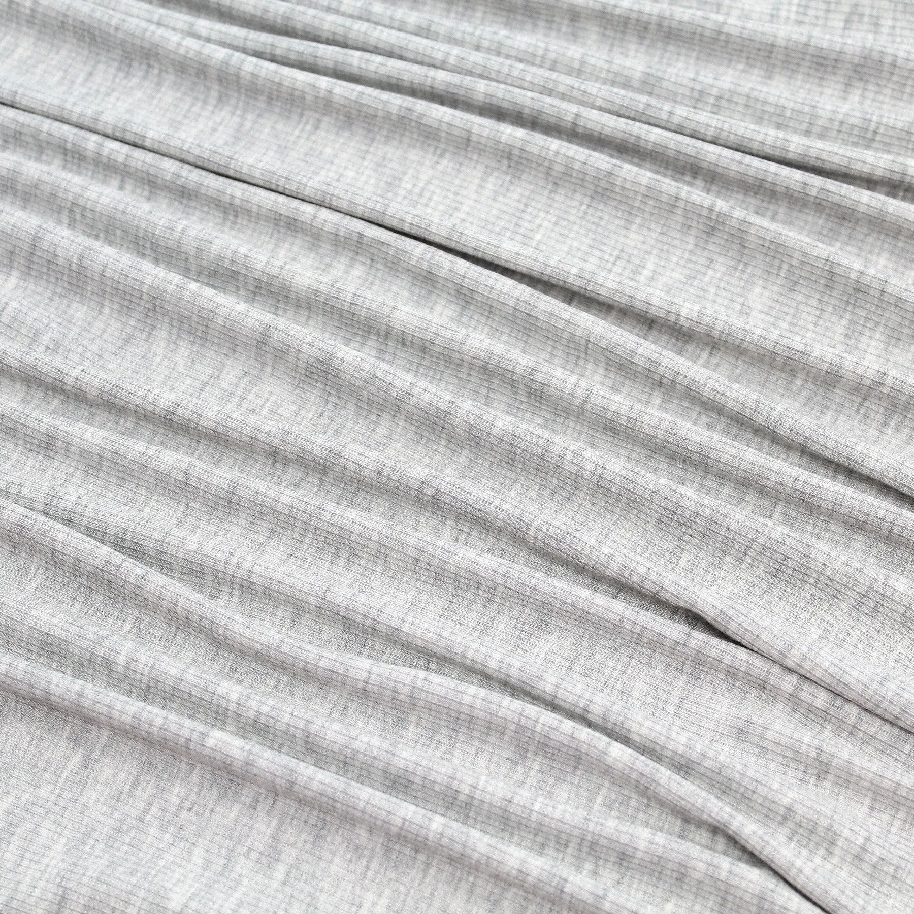 Heather Gray Small Ribbed Shorts Two-Piece Set