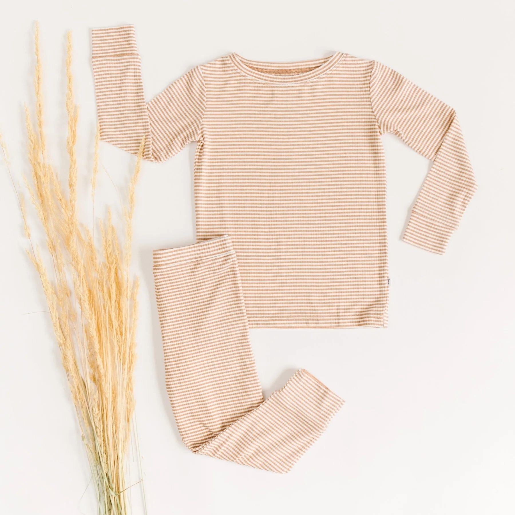 Honey Stripe Small Ribbed Two-Piece Set