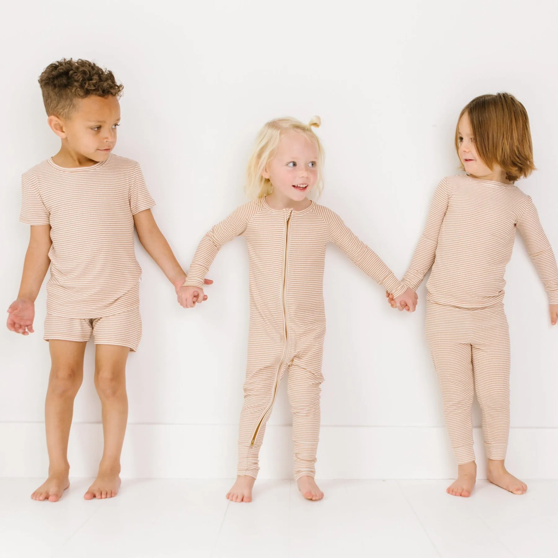 Honey Stripe Small Ribbed Two-Piece Set