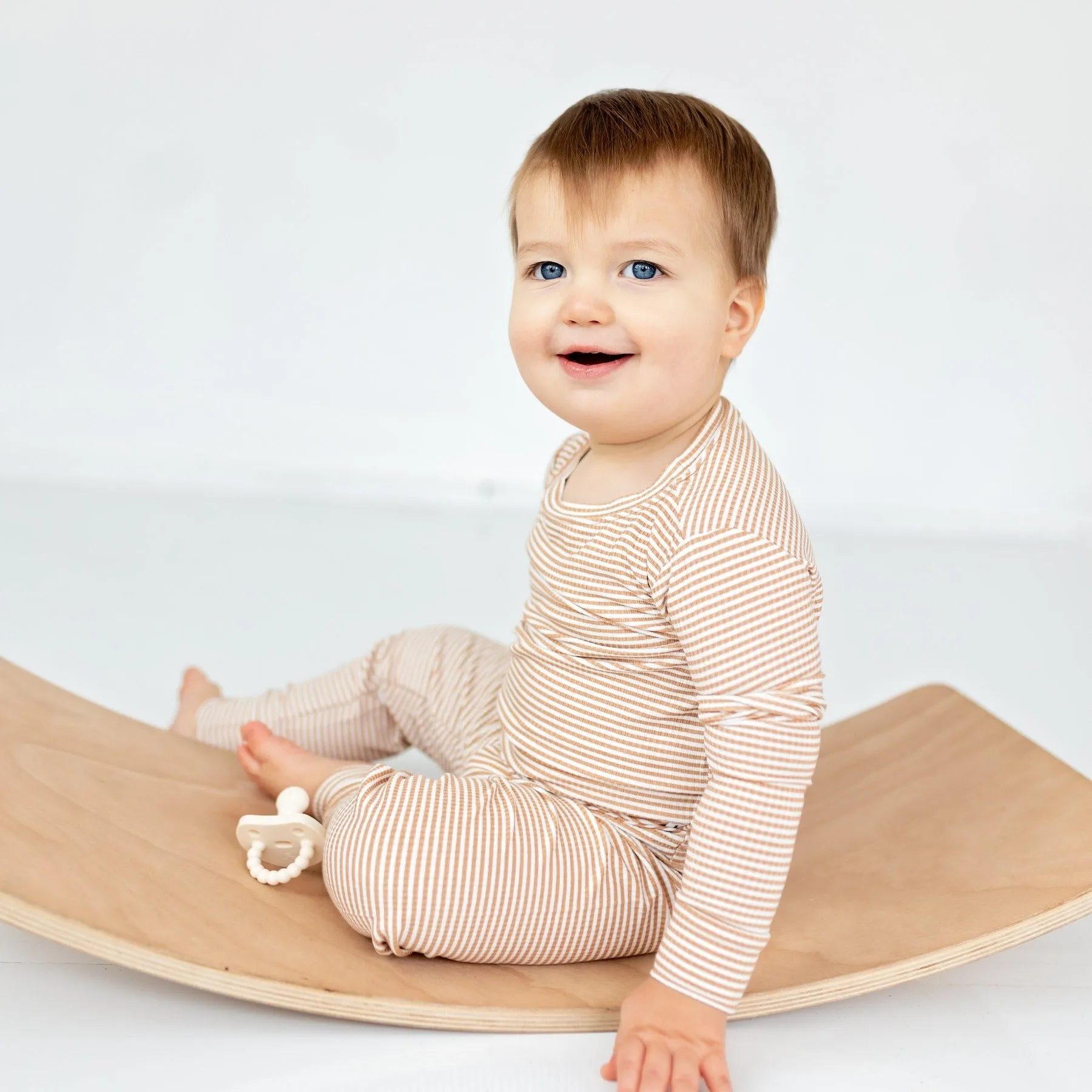 Honey Stripe Small Ribbed Two-Piece Set