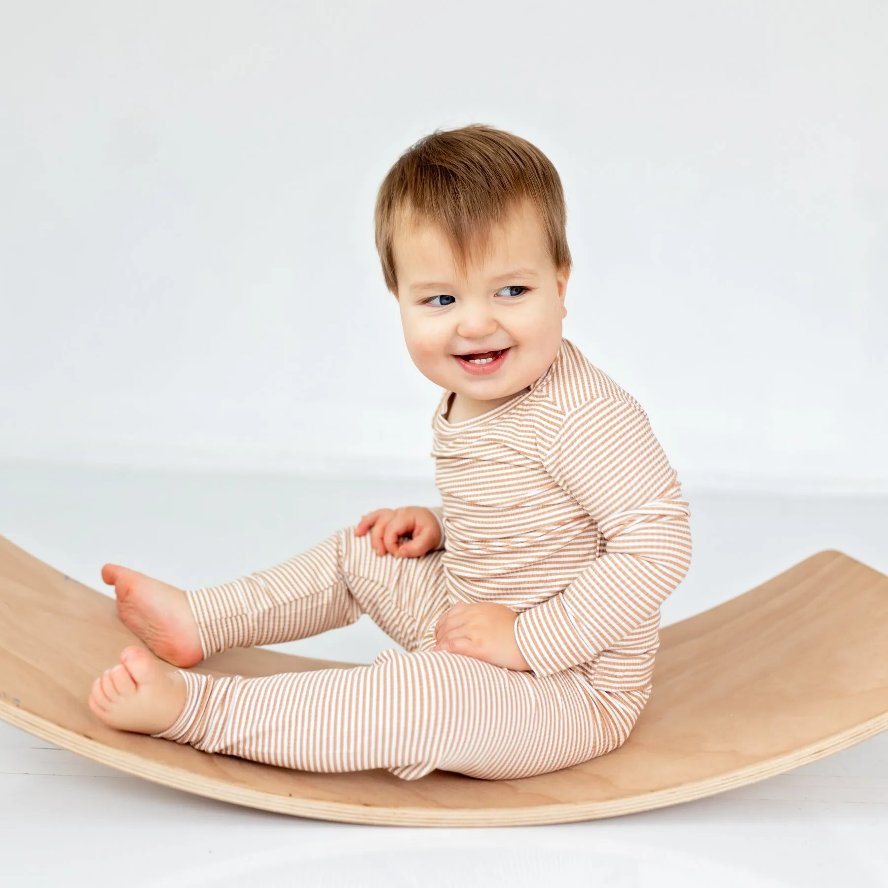 Honey Stripe Small Ribbed Two-Piece Set