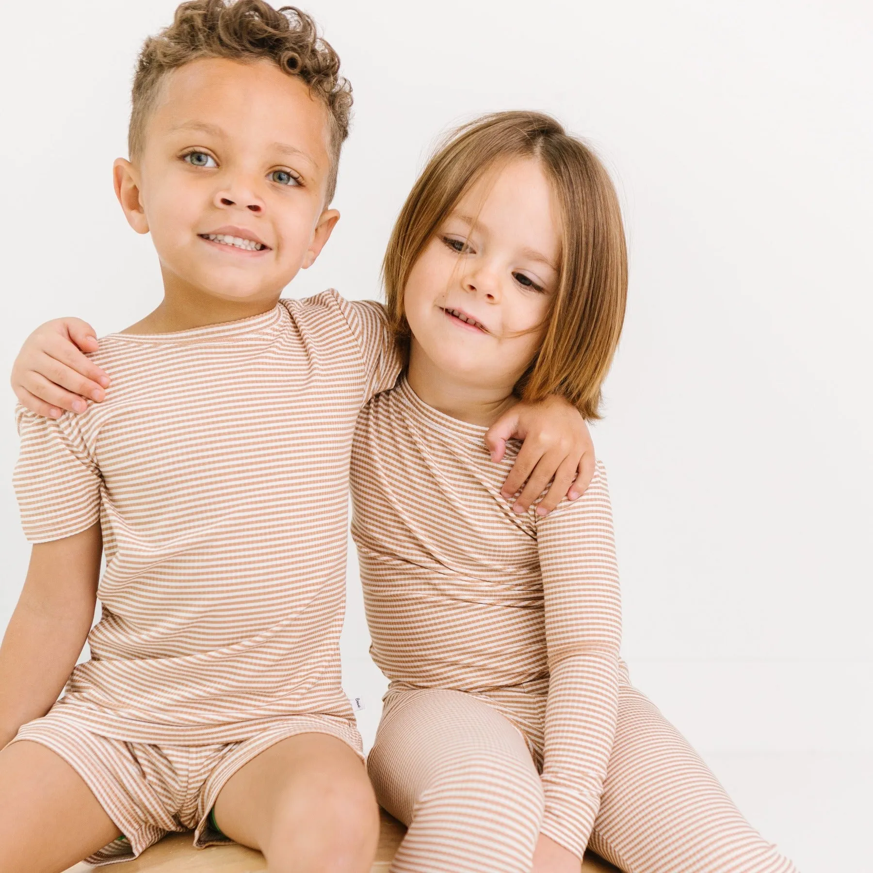 Honey Stripe Small Ribbed Two-Piece Set