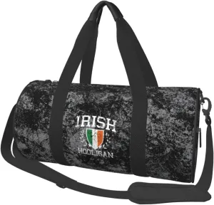 Irish Hooligan Convertible Garment Bag with Shoulder Strap, Carry on Garment Duffel Bag for Men Women - Rolling Foldable for Travel Luggage Bags (Black)