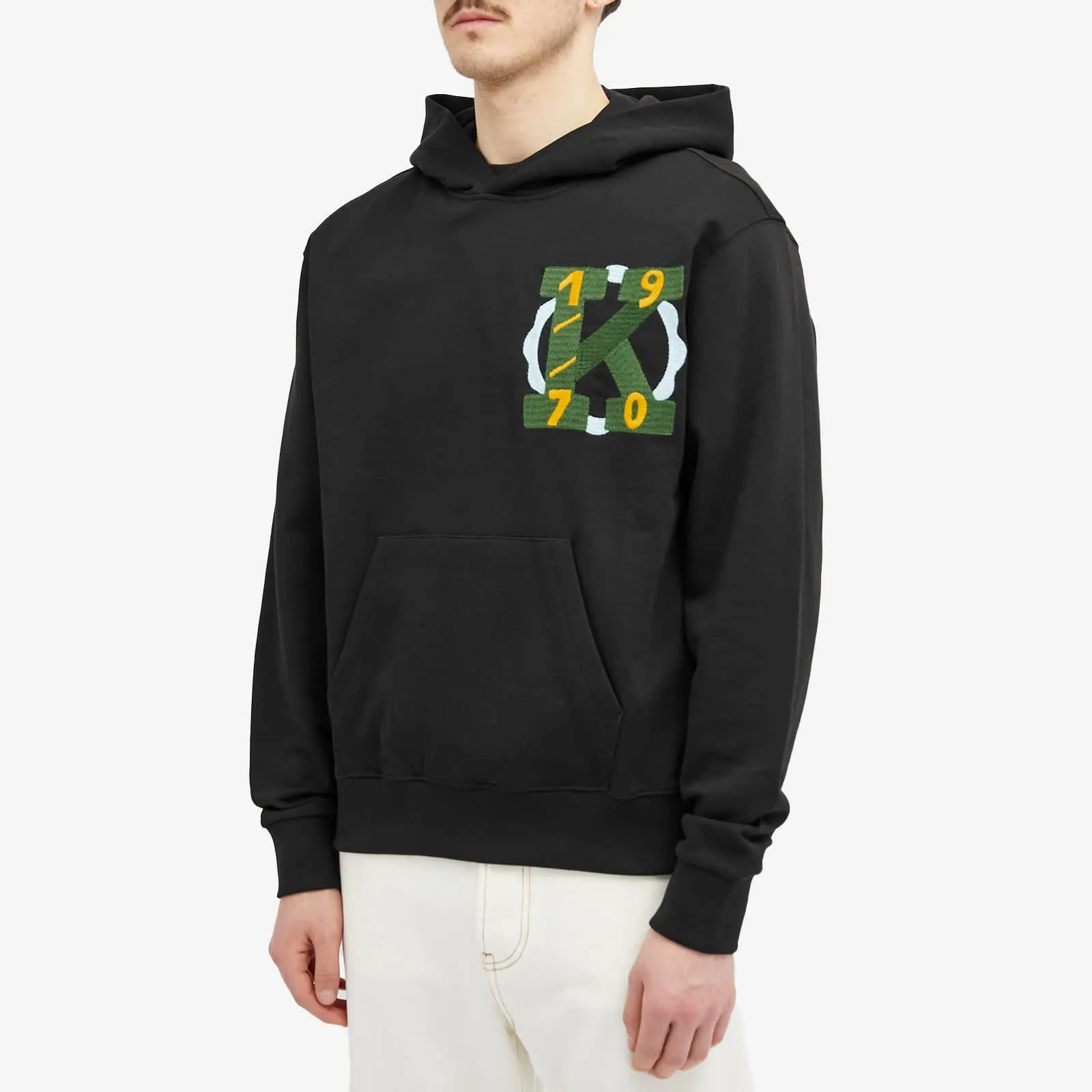 Kenzo Drawn Varsity Popover Hoodie, black