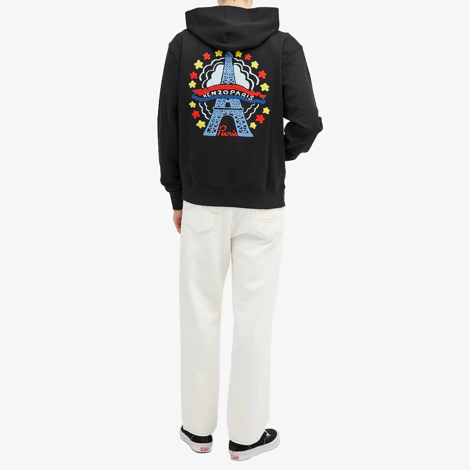 Kenzo Drawn Varsity Popover Hoodie, black