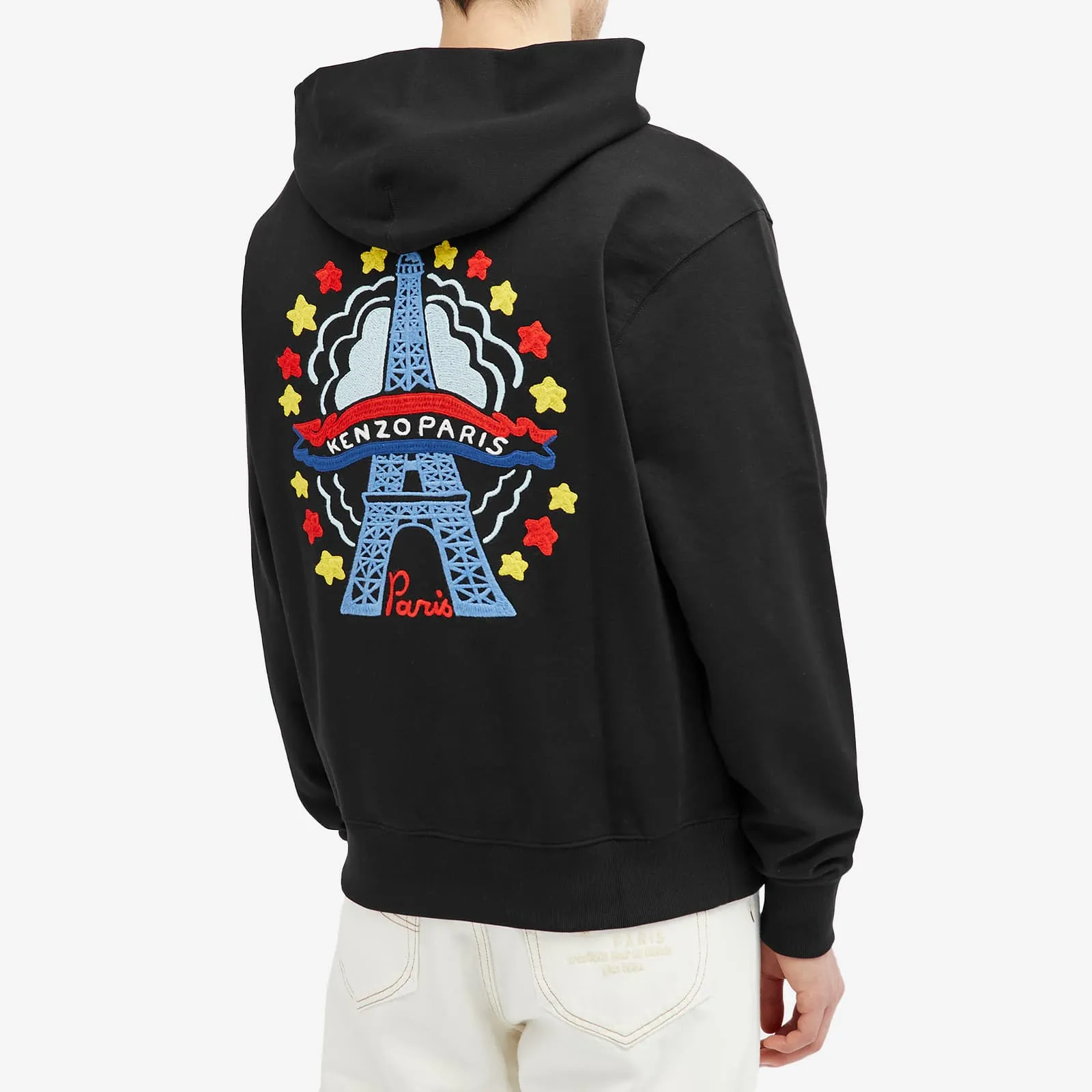 Kenzo Drawn Varsity Popover Hoodie, black