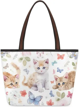 Large Tote Bag For Women Alphabet Chart Dinosaur Work Cloth Bags With Zipper Reusable Grocery