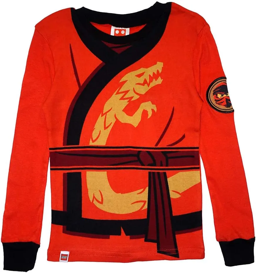 LEGO Ninjago Boys Pajama Set, 4 Piece PJ Set, Long Sleeve, Long Pant,Glow in the Dark