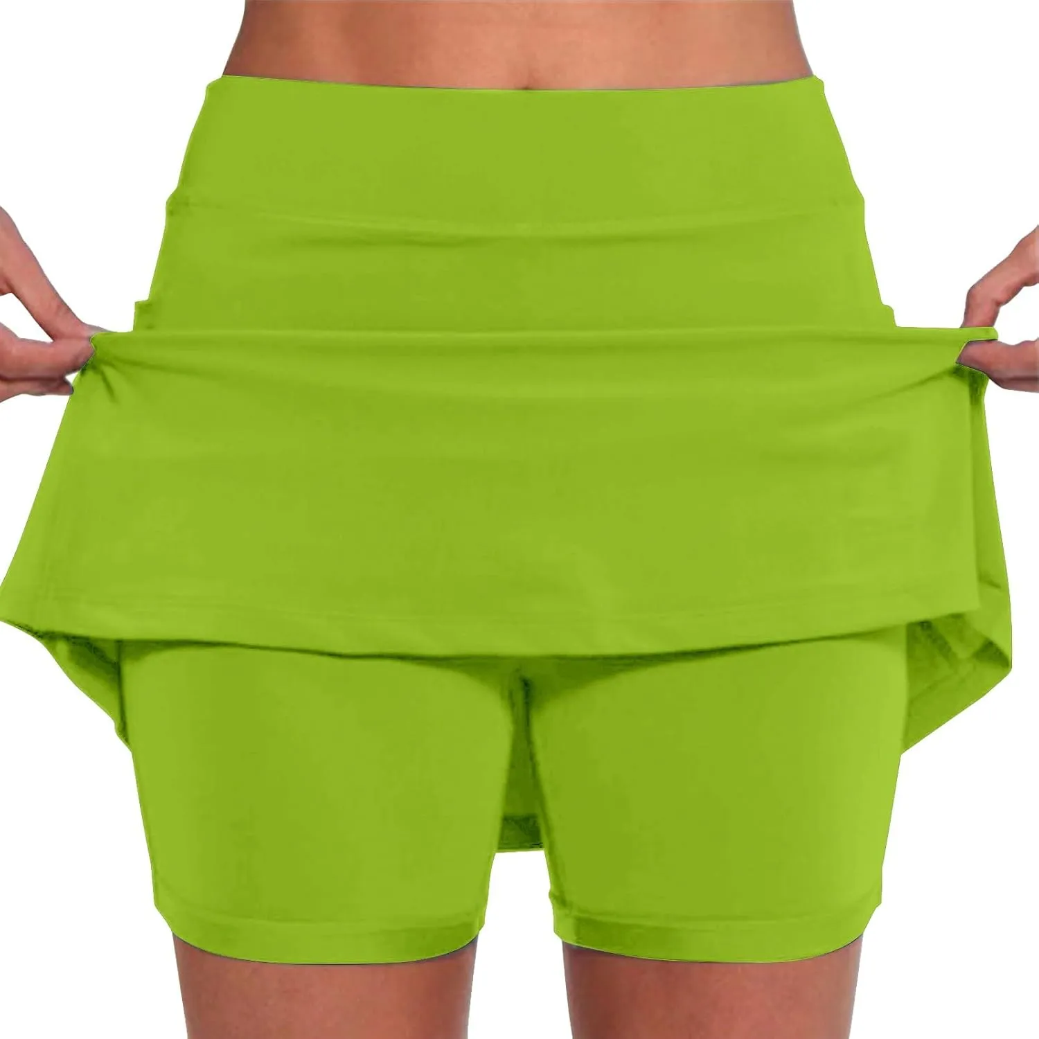 Lightweight High Waist Mid Waist Culottes Short Skirts Skinny Pants Mid Waist Tennis Skirts Lightweight Skirt